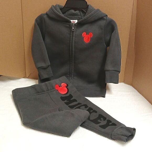 DISNEY JUNIOR, 12M Unisex Hooded Long Sleeved Jacket/Sweatpants Matching Set - Picture 1 of 12